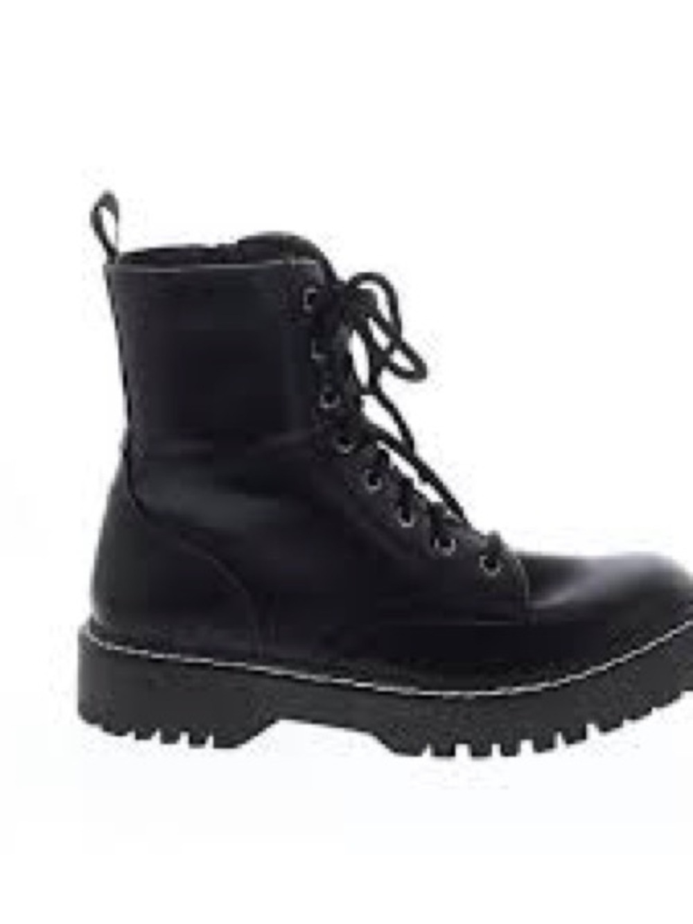 Sincerely Jules Black Lace Combat Boot